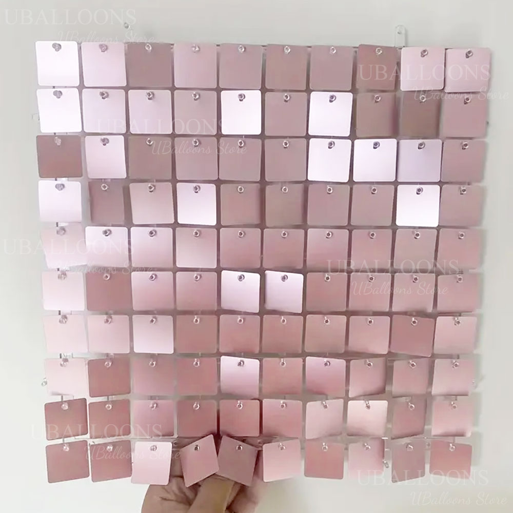 6-24pcs Matte Rose Pink Shimme - Sequin Fabric Panel review and price