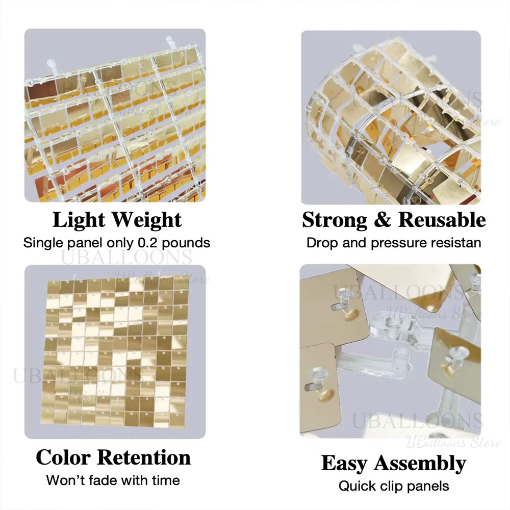 Champagne Gold Shimmer Backdro - Sequin Fabric Panel review and price