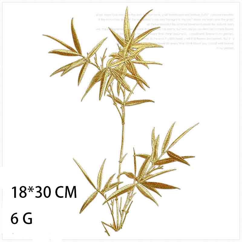 1 Piece Chinese Bamboo Iron on - Applique Patch Flower review and price