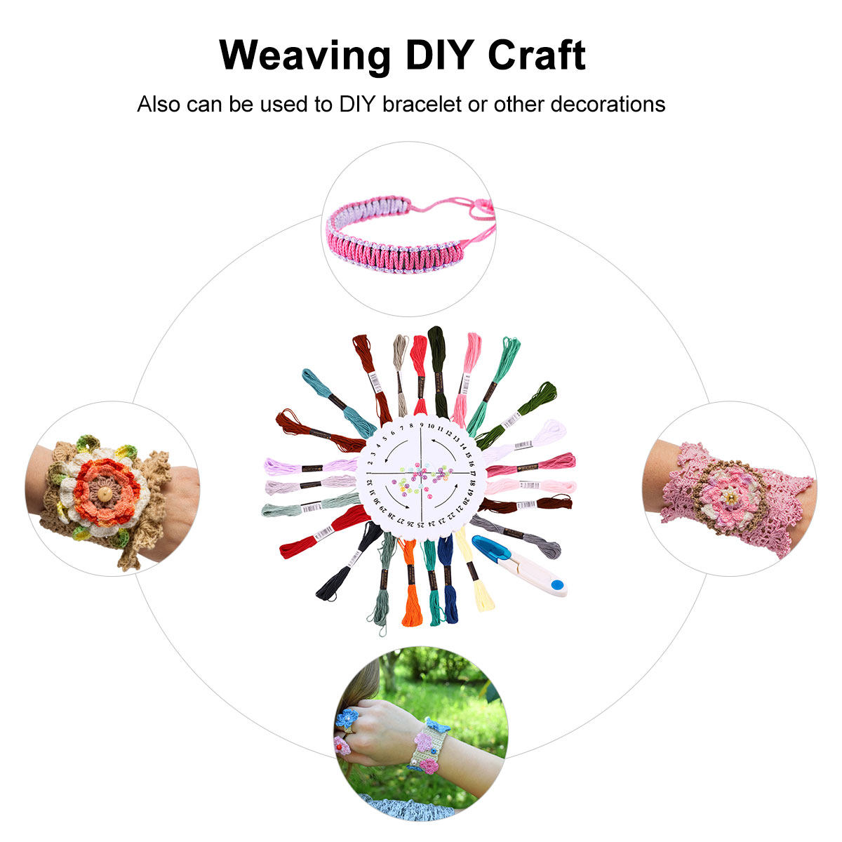1Set Round Weaving Kit Bracele - Embroidery Craft review and price