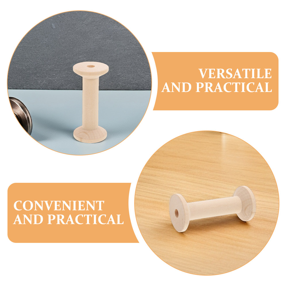 4Pcs Wooden Bobbin Set Handcra - Embroidery Craft review and price