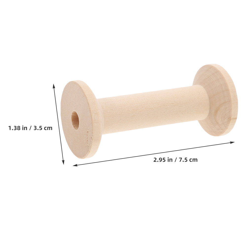4Pcs Wooden Bobbin Set Handcra - Embroidery Craft review and price