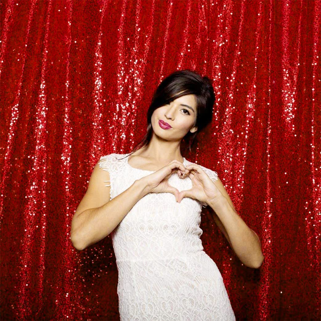 Silver Sequin Backdrop Curtain - Sequin Fabric Panel review and price
