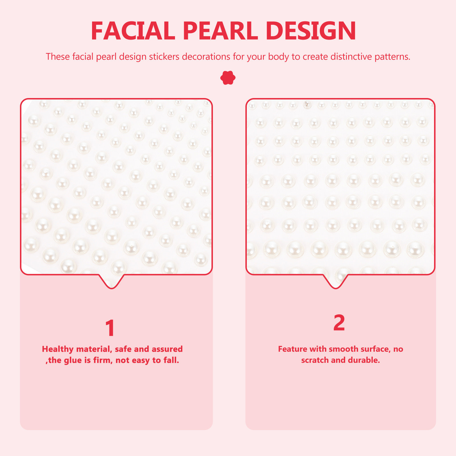 5Pcs Pearl Face Stickers Adhes - Craft Embellishments review and price