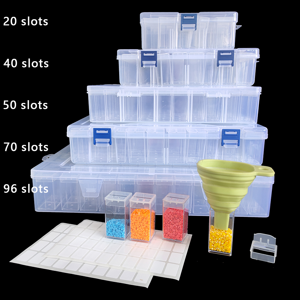 Square Plastic Diamond Paintin - Craft Embellishment Storage review and price